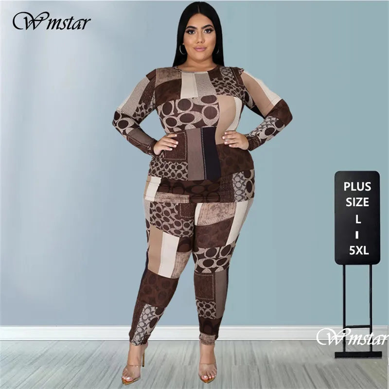 Conjunto de ropa de talla grande para correr, chándal de 2 piezas, Top elástico y pantalones, traje a juego, venta al por mayor, Dropshipping