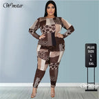 Conjunto de ropa de talla grande para correr, chándal de 2 piezas, Top elástico y pantalones, traje a juego, venta al por mayor, Dropshipping