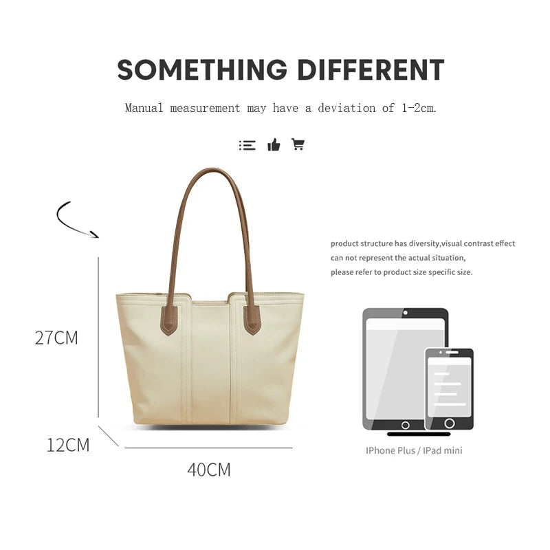 Marca LAORENTOU, bolso de hombro para mujer de piel sintética, bolso de viaje de gran capacidad con superficie suave para Otoño e Invierno 2025