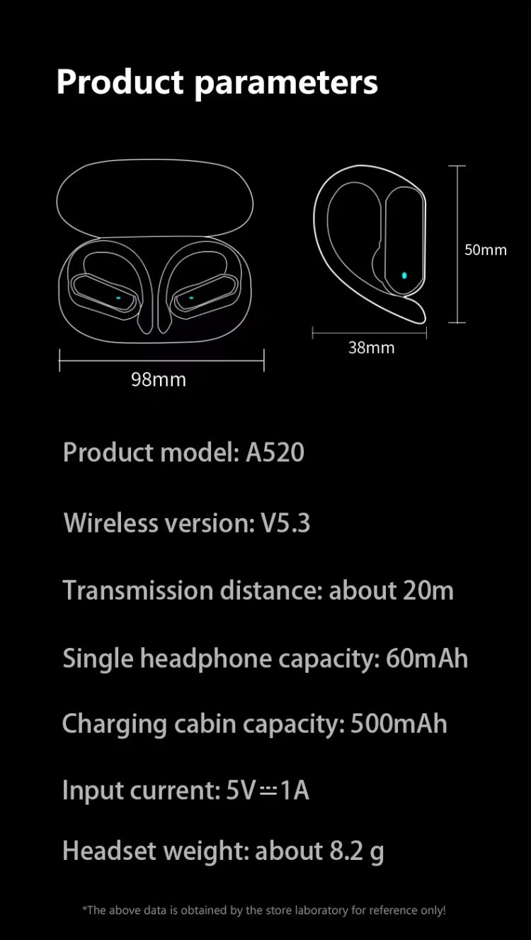 Auriculares Sony HD Bluetooth 5.4 | Gancho para Oreja | Cable HIFI | Estuche de Carga
