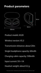 Auriculares Sony HD Bluetooth 5.4 | Gancho para Oreja | Cable HIFI | Estuche de Carga
