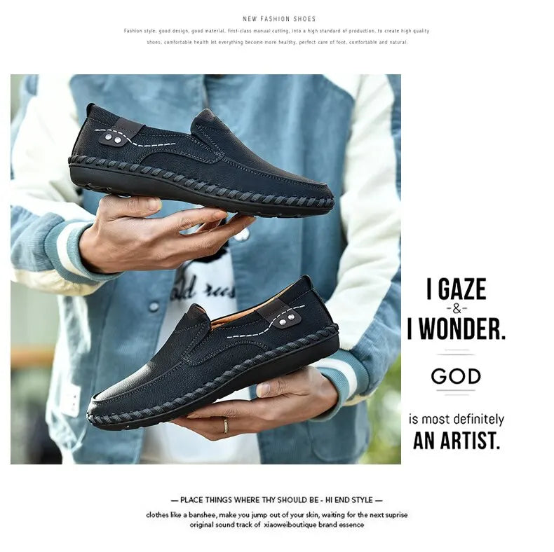 Mocasines Lujo Hombre ∣ Cuero Suave ∣ Zapatos Cómodos para Conducir