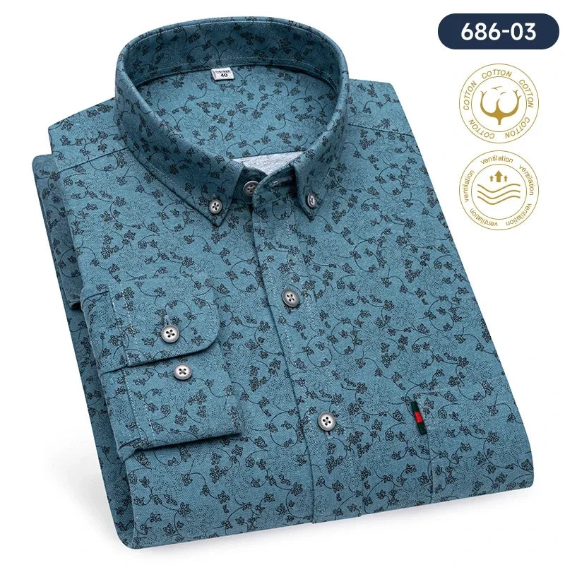 Camisa Talla Grande Rayas | Algodón Oxford 100% | Social Ajustada | Moda Vintage
