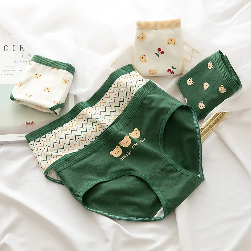 Bragas de Algodón Estampadas | Set de 5 Piezas