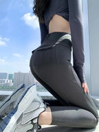 Leggings Piel Tiburón Cargo | Cintura Alta Elástico Sexy | Bolsillo Fitness Deporte PV | Ticotrendy