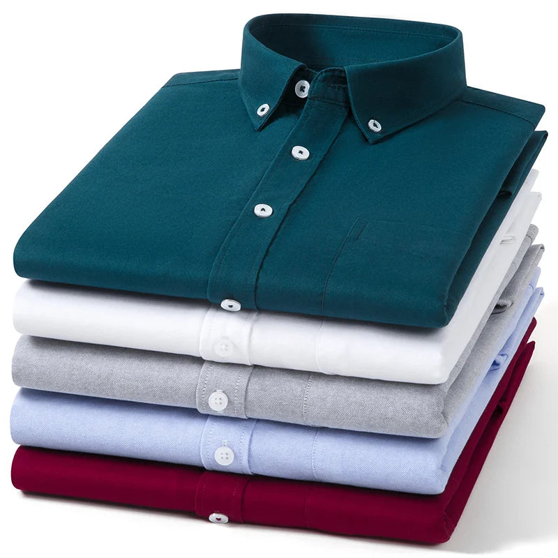 Camisa Oxford a Cuadros | Talla Grande y Pequeña | 100% Algodón | Manga Larga Hombre