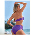 Bikini Sin Tirantes de Leopardo - Traje de Baño Sexy para Verano Tico