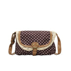Bolso de Lunares Retro Francés para Mujer, Hombro y Bandolera