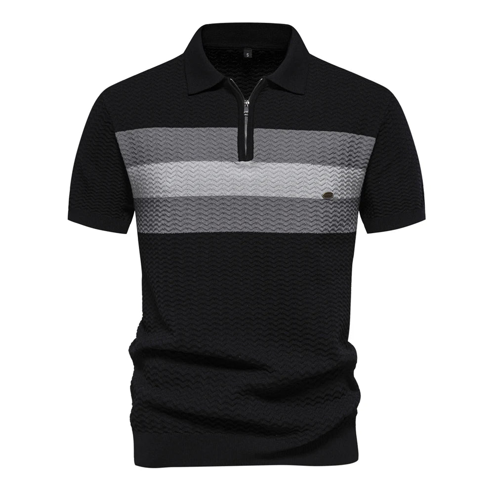 Polo Punto Acanalado Texturizado Hombre | Transpirable Fresco | Tallas S-XXL | Tico Trendy