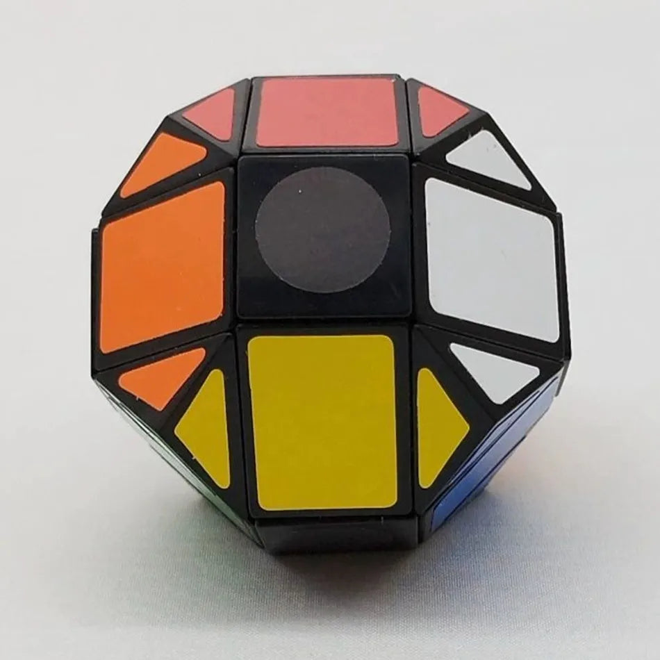 Lanlan Facebook dodecaedro rómbico negro PVC pegatina educativo Cubo mágico juguete Idea de regalo Cubo mágico juguetes para niños