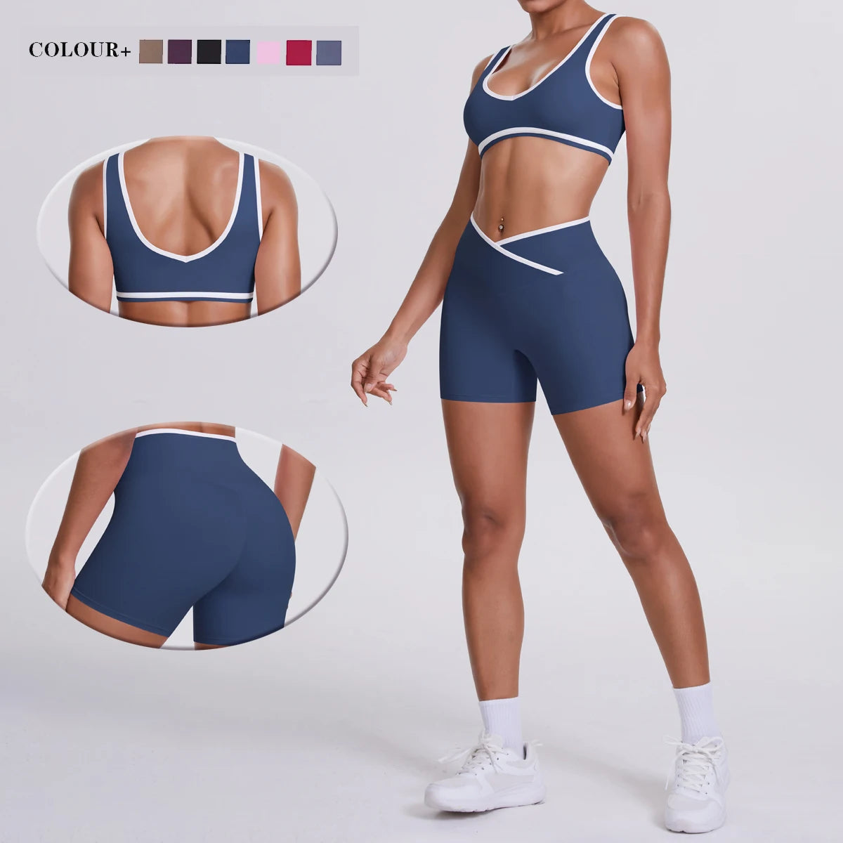Conjunto Deportivo Mujer 2 Piezas | Yoga Gimnasio | Secado Rápido Ajuste Delgado