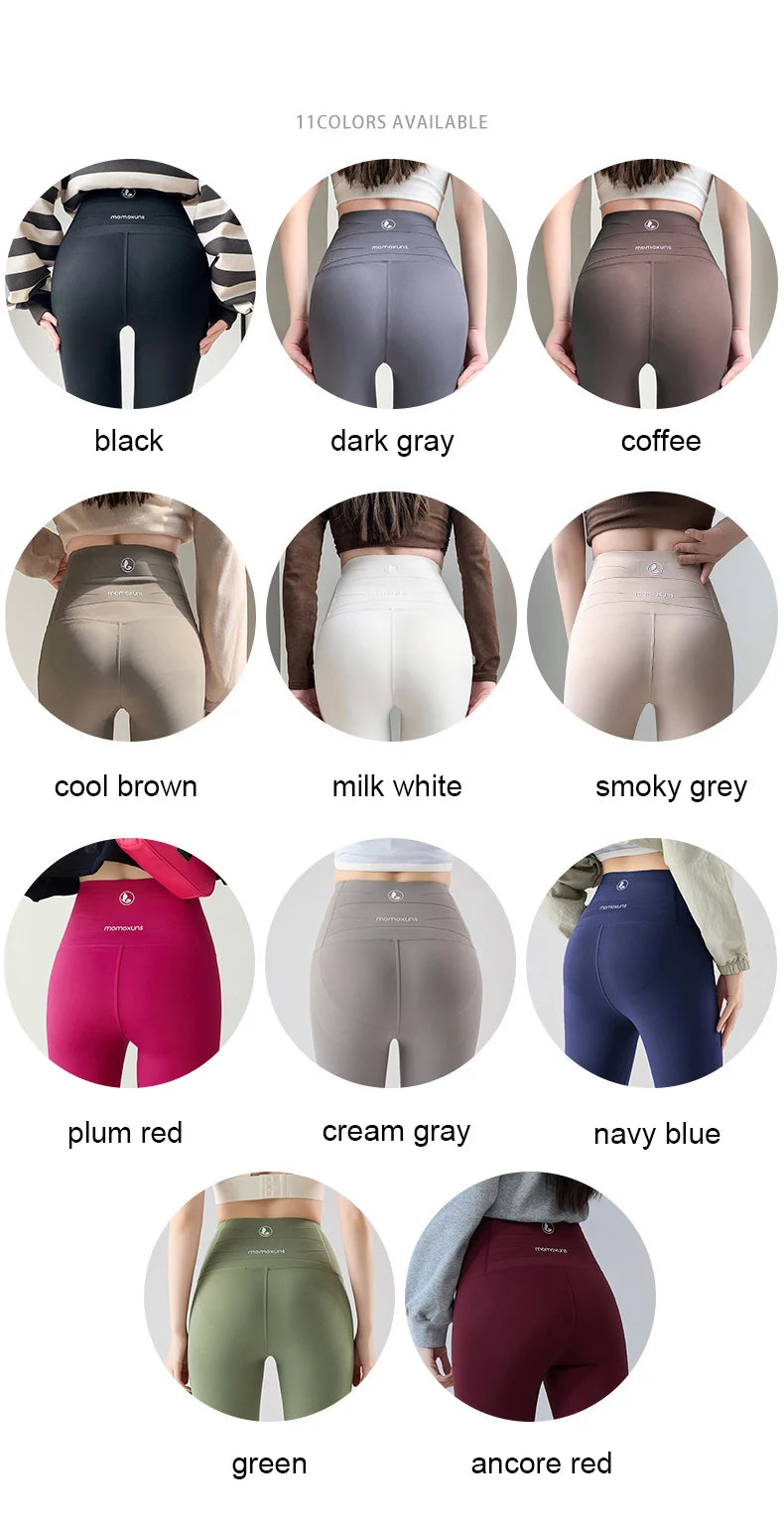 Leggings Piel Tiburón Ciruela | Sensación Desnuda 3D Push Up | Sexy Yoga Fitness PV | Ticotrendy