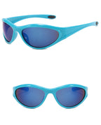 Gafas Sol Y2K Ovaladas Pequeñas Futuristas | Sentido Tecnología Gradiente UV400