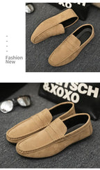 Mocasines Lona Hombre ∣ Transpirables Ligeros ∣ Conducción Zapatos Planos