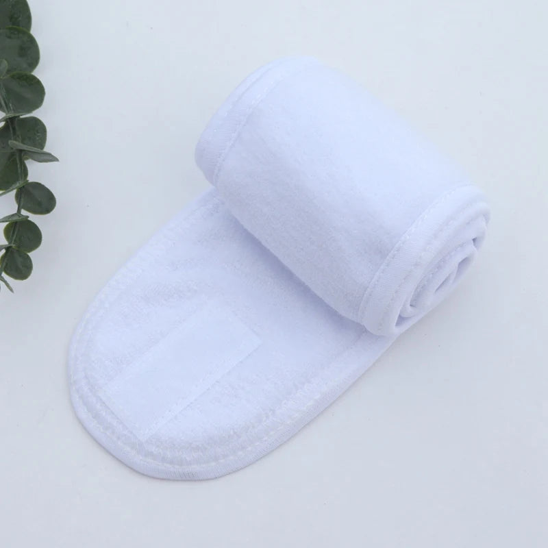 Banda para la cabeza para mujer, diadema ajustable para SPA, Yoga Facial, maquillaje para baño, banda para el cabello para lavado de cara, toalla suave, accesorios de maquillaje para el cabello