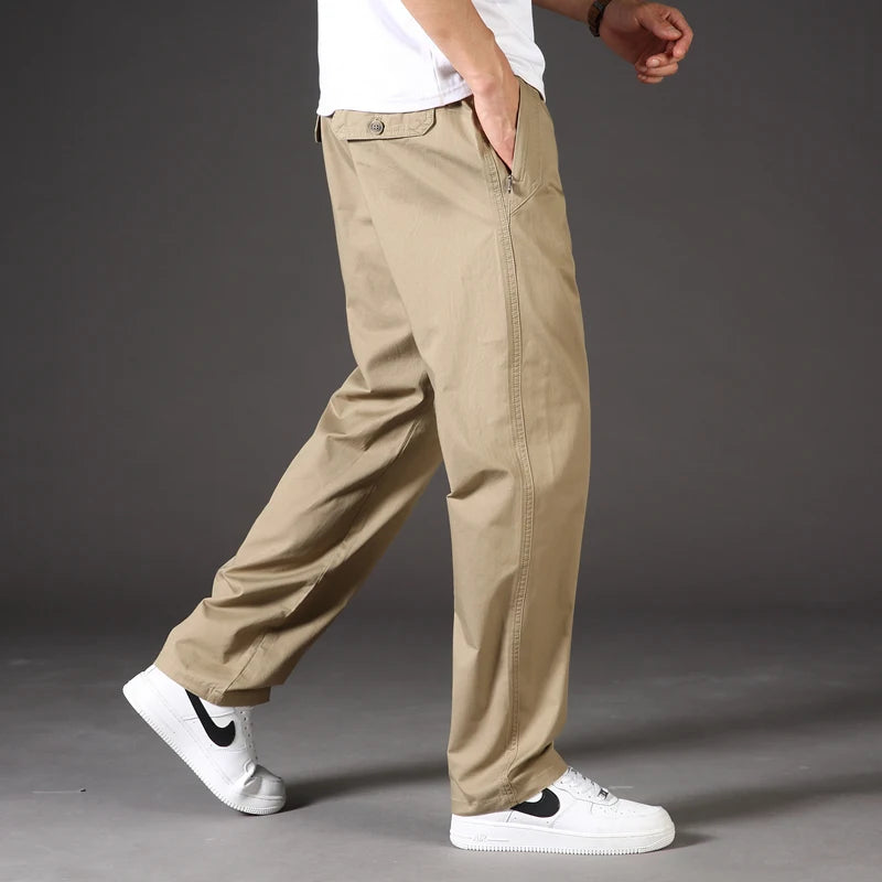 Pantalones Cargo para Hombre | Ajuste Relajado | Colores Negro y Caqui | Ticotrendy