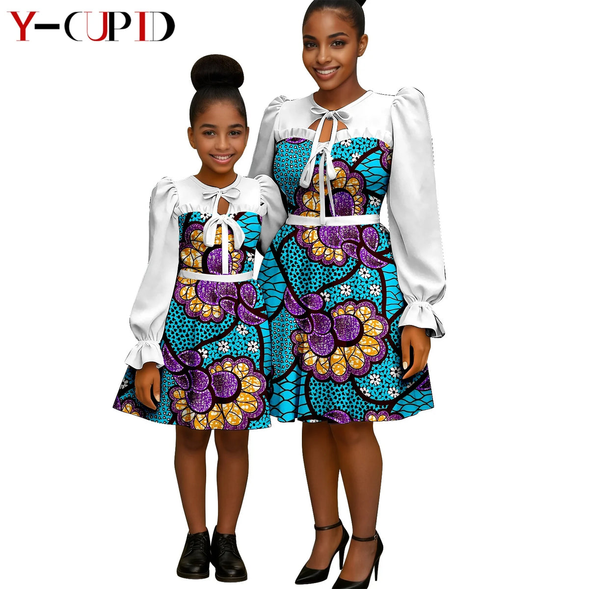 Vestido Africano Pareja y Bebé | Lazo Elegante | Tico Trendy