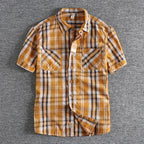 Camisa Cuadros Hombre | Algodón Lavado | Estilo Gótico | Manga Corta | Ticotrendy Costa Rica