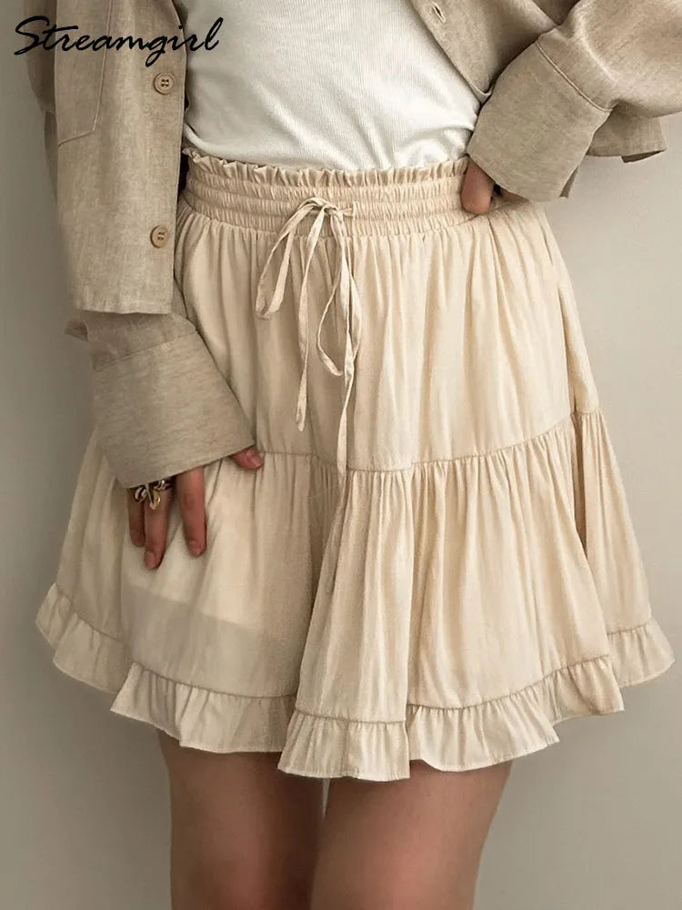 Falda Corta a Cuadros | Con Volantes | Estilo Bohemio | Mujer