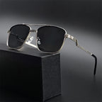 Gafas de Sol CATERSIDE Polarizadas | Lentes Planas y Doble Puente | Montura Metal | UV400