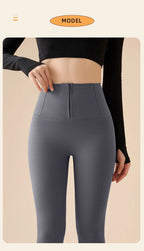 Leggings Piel Tiburón Polar Grueso | Moldeador Cremallera Cálida | Cintura Shaping OI | Ticotrendy