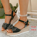 Sandalias de Plataforma para Mujer | Diseño de Lazo | Cuña