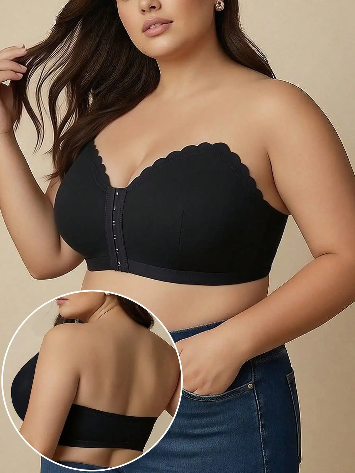 Sujetador Bandeau Sin Aros Cierre Frontal | Tico Trendy