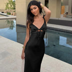 Vestido Midi Y2K | Espalda Descubierta y Tirantes Finos | Fiesta Dulzura