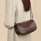 LAORENTOU, bandolera de piel auténtica para mujer, nuevo bolso cruzado para mujer, bolso de mano largo de diseño lujoso, bolso informal que combina con todo, 2025