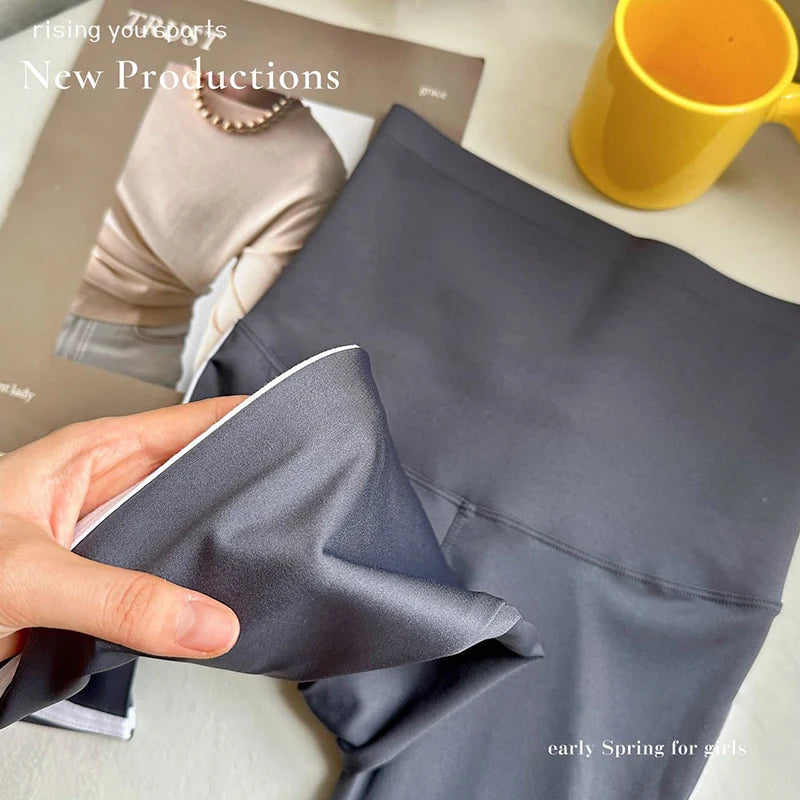 Leggings Piel Tiburón Raya Lateral | Cintura Alta Ajustado Casual | Mallas Deportivas PV | Ticotrendy