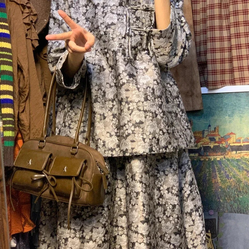 Bolso de Hombro Vintage para Mujer, Piel Sintética Mate