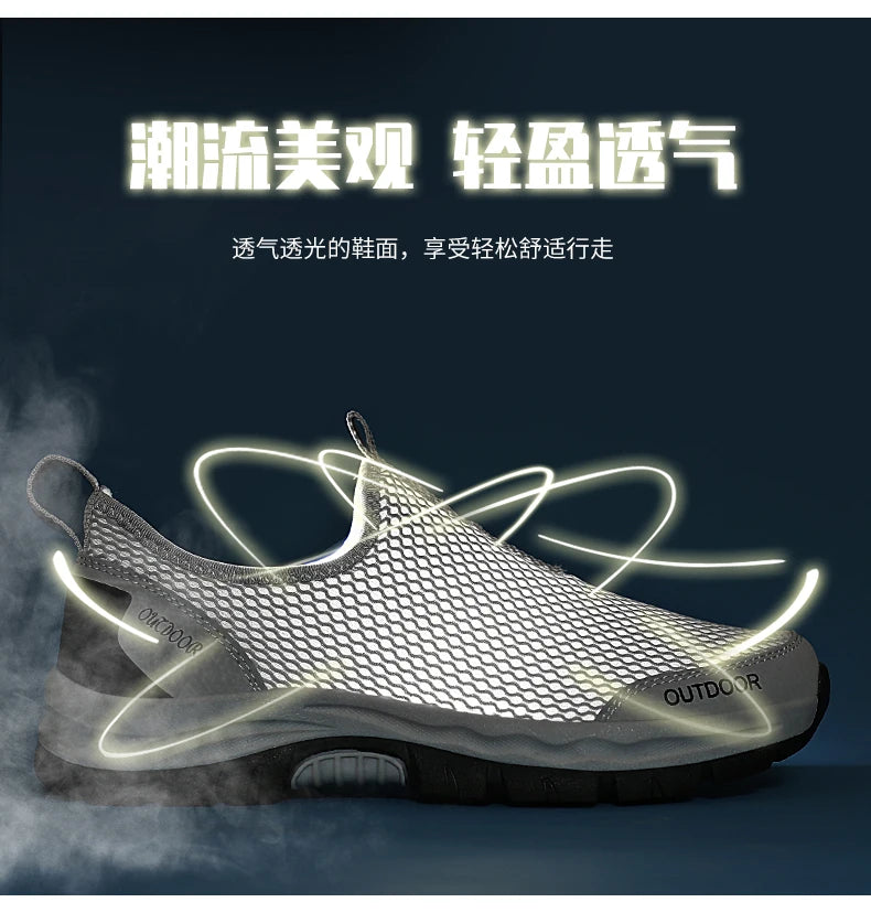 Mocasines Casuales Hombre | Malla Respirable Ligera Confort Estilo Tico | Talla Grande