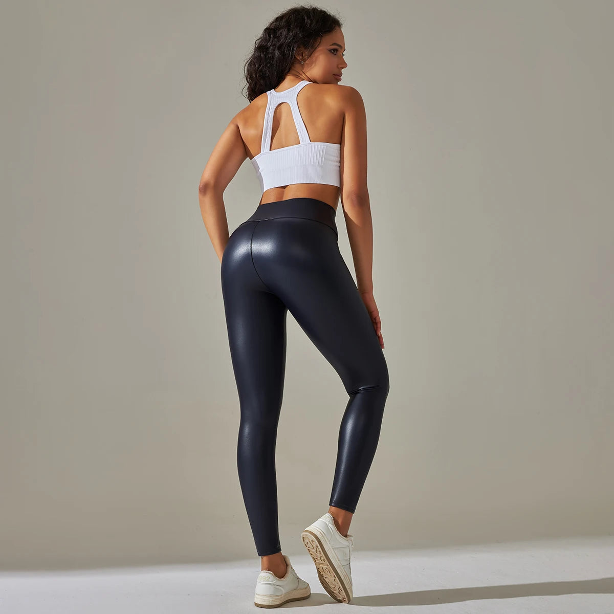 Leggings Cuero Verano Mujer | Cintura Alta Efecto Push Up | Piel Sintética