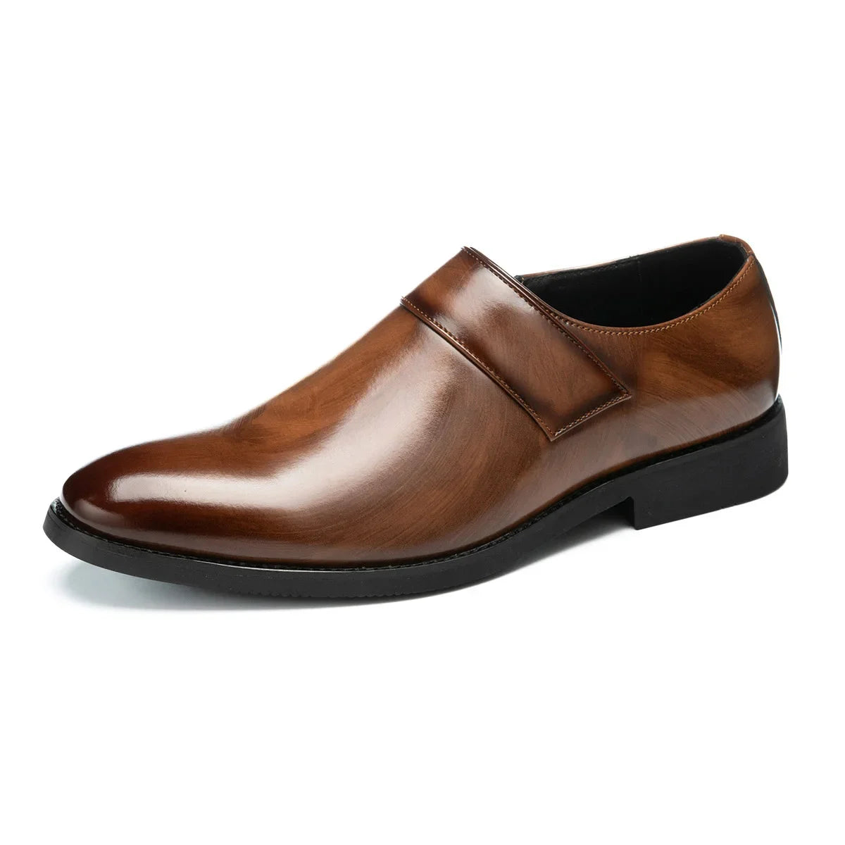 Zapatos Formales Morados Hombre | Charol Punta Estrecha Sin Cordones Cómodos Negocios