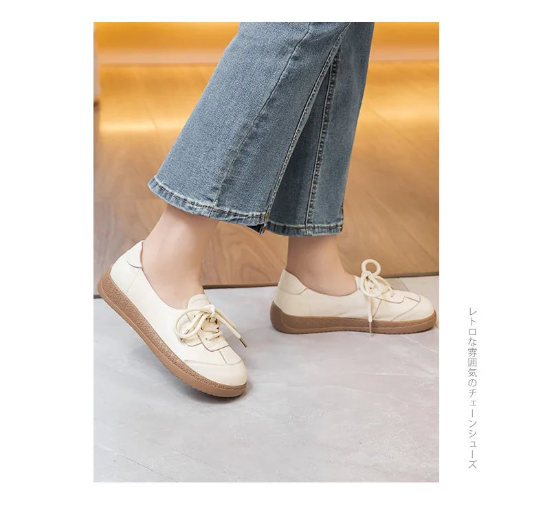 Mocasines Étnicos de Cuero Genuino | Talla Grande | Sin Cordones | Estilo Retro 2025