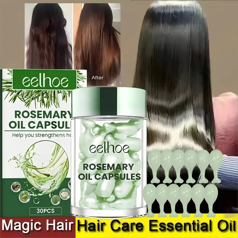 Cápsula de vitamina para el cabello, aceite de queratina, restaura el cuidado del cabello suave, suave y brillante, nutre, repara el cabello dañado, productos de tratamiento para dividir