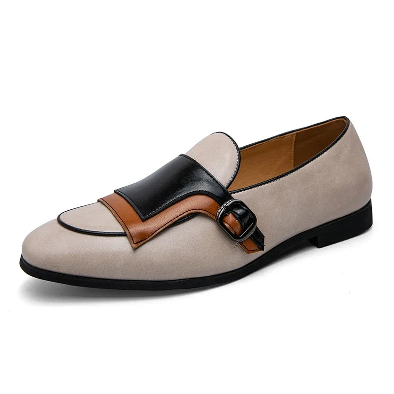 Mocasines Azules Lujo Hombre | Casual Negocios Punta Redonda Sin Cordones Talla Grande
