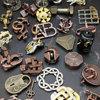 Rompecabezas de Metal para niños y adultos, juguetes educativos intelectuales, desbloqueo, prueba IQ, trucos de magia, regalos novedosos, 9 Uds.