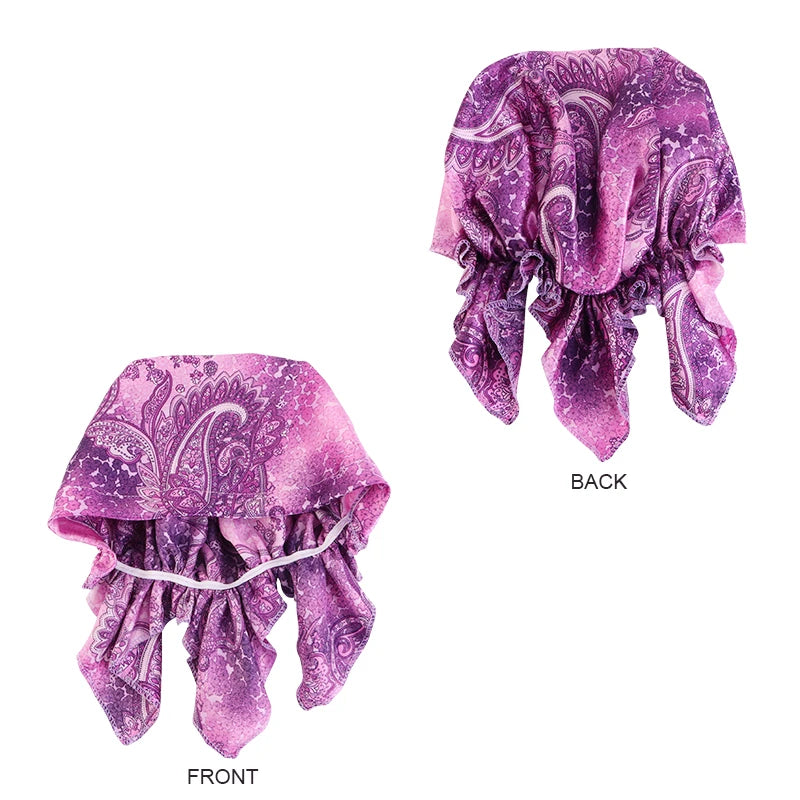 Turbante de satén preatado para mujer, diadema musulmana con patrón de Cachemira, bufanda para el pelo flexible suave, gorro para quimio, Bandana para envolver la cabeza, 2022