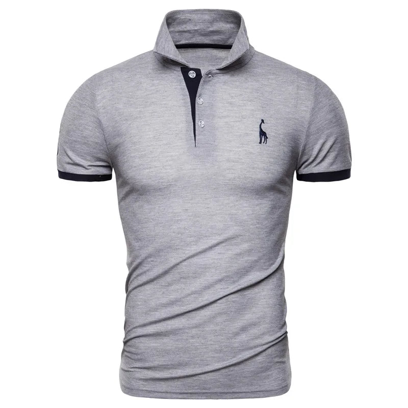 Polo Bordado Jirafa Hombre | Manga Corta Casual | Tallas XS-5XL | Tico Trendy
