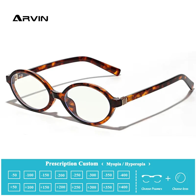 Gafas ARVIN Ovaladas Retro | Montura Pequeña Transparente | Miopía | Mujer