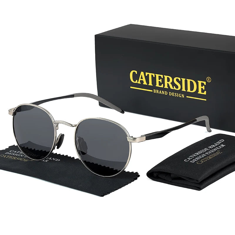 Gafas de Sol CATERSIDE Polarizadas | Montura Redonda Metal | Estilo Punk