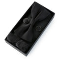 Set De Pajarita Pañuelo Gemelos Regalo Elegante Estilo Para Hombres