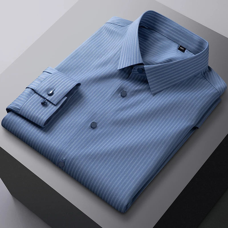 Camisa Cuadros Bambú Stretch | Ajuste Formal | Estilo Coreano | Fácil de Cuidar | Ticotrendy