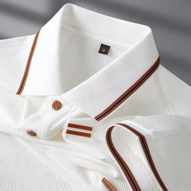 Polo Negocios Hombre ∣ Lujo Suave ∣ Estilo Tropical Elegante