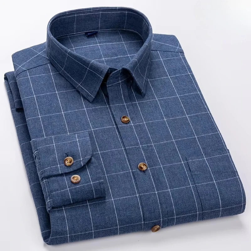 Camisa Algodón | Manga Larga | Ajuste Formal | Rayas/Cuadros | Oficina | Ticotrendy