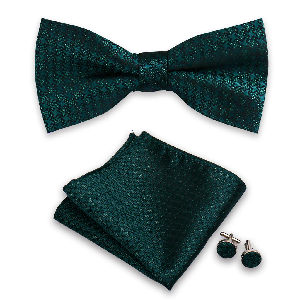 Conjunto Pajarita Pañuelo Gemelos Estilo Novedad Elegancia Pura Vida