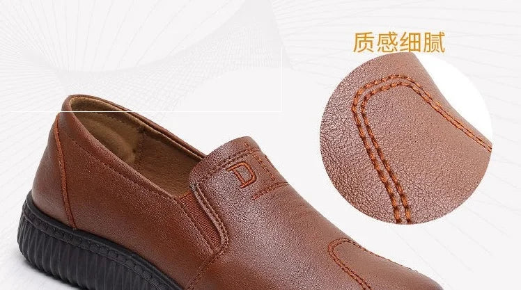 Mocasines Retro Marrones con Cuña | Cuero | Bailarinas Oxford | Talla Grande
