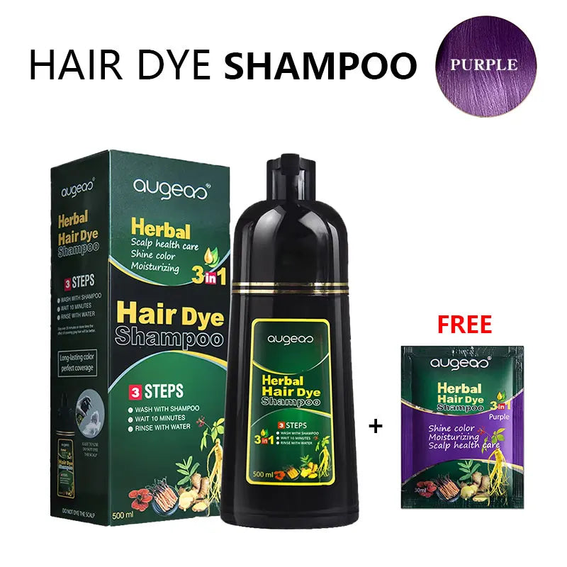 Champú Tinte Natural Base de Hierbas | Cubre Canas Rápidamente | 6 Colores | Tico-Trendy