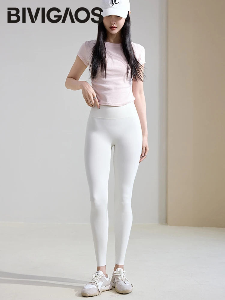 Leggings Piel Tiburón Sensación Desnuda | Sin Costuras Sexy Deportes | Mallas Ajustadas PV | Ticotrendy